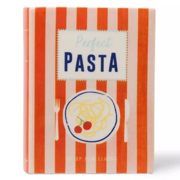Target Perfect Pasta Ceramic Utensil Holder Cookbook Bullseye's Playground New - Picture 1 of 11